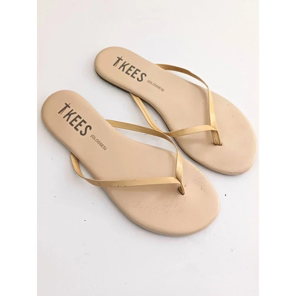 TKEES Glosses Thong Flip Flops Neutral Cocoa Butter EU 39 US 8